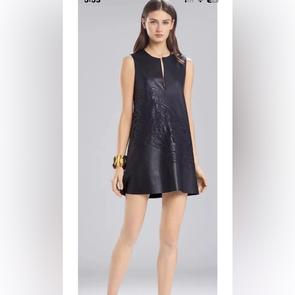 NWT Josie Natori leather dress